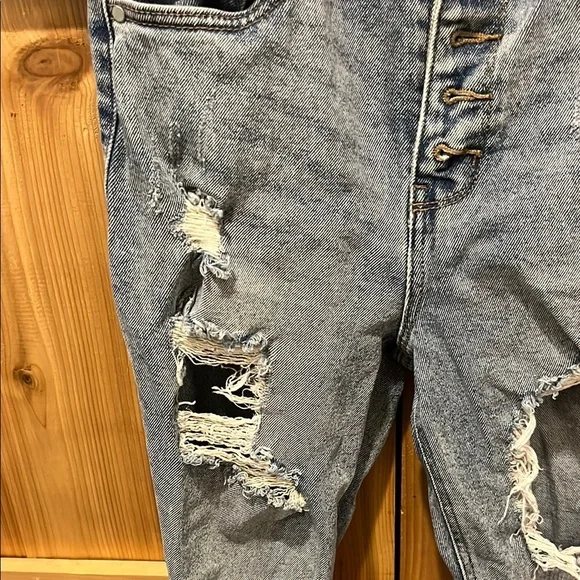 Tinseltown Ripped Blue Skinny Jeans - Picture 3 of 10